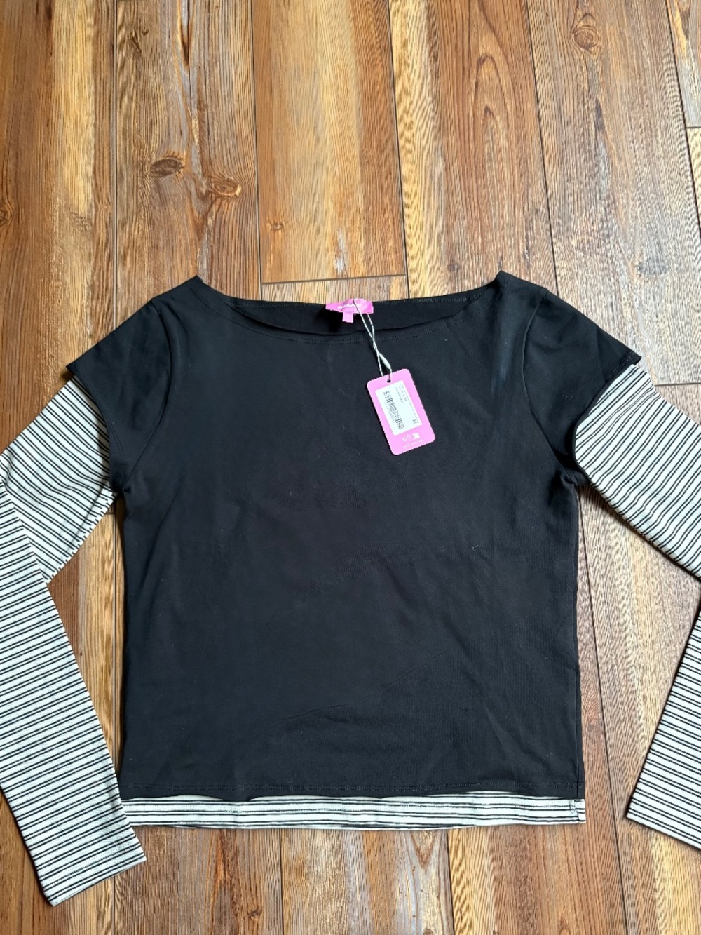 EDIKTED Layered Stripey Long Sleeve TShirt